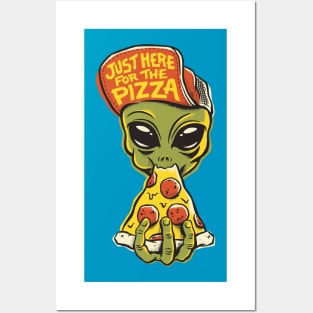 Here For Pizza Posters and Art